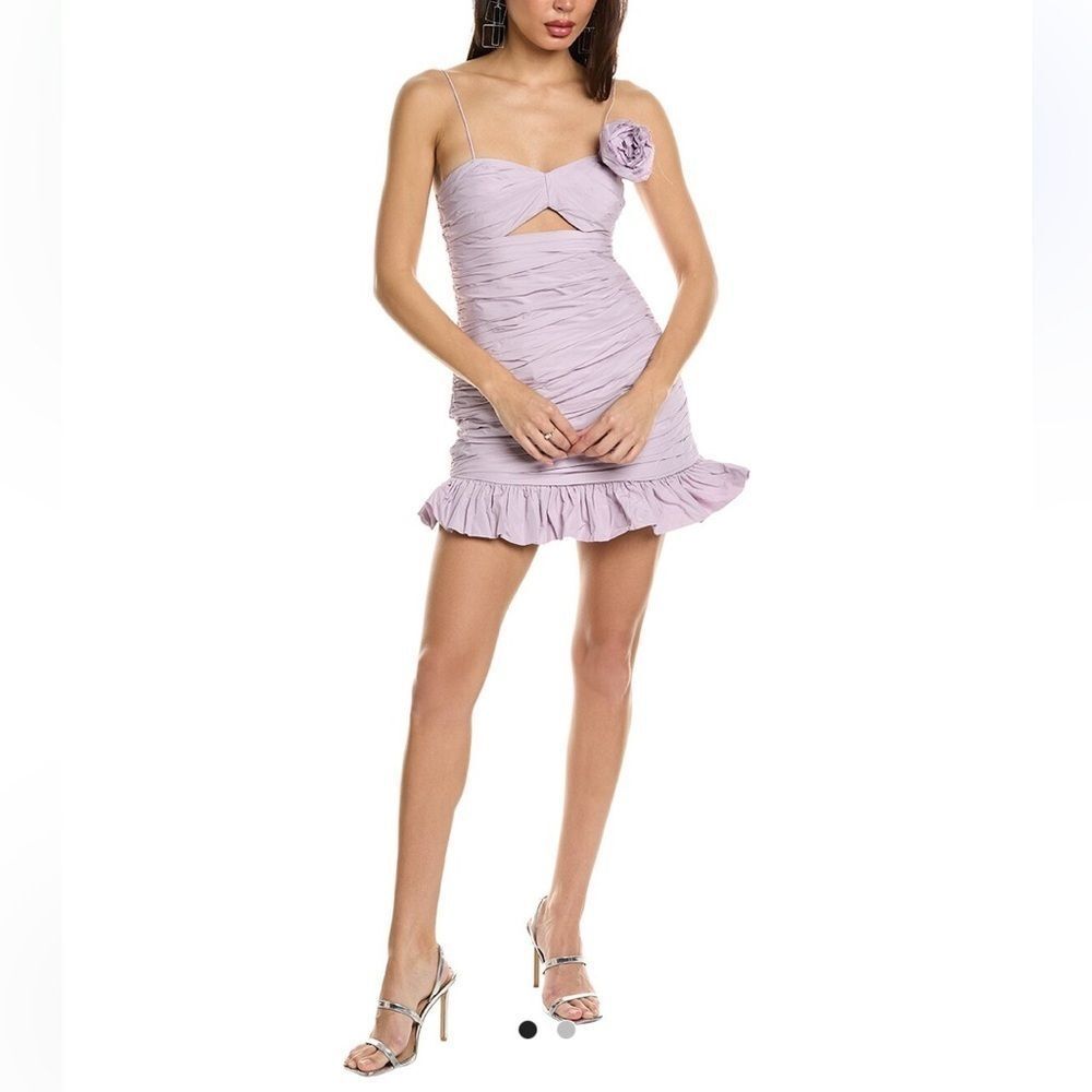 LoveShackFancy Jessilyn Mini Dress in a Soft Lavender rosette detail Size 4 - Picture 2 of 3